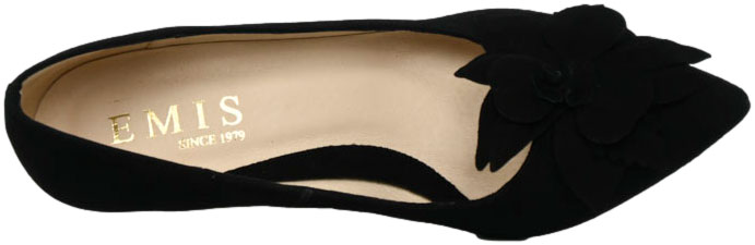 Szpilki Eleganckie Emis Z8260/960 Czarny  Skóra Naturalna