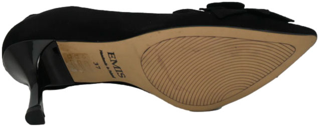 Szpilki Eleganckie Emis Z8260/960 Czarny  Skóra Naturalna