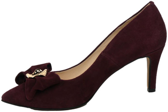 Szpilki Eleganckie Emis Z8342/821o Burgund Skóra Naturalna