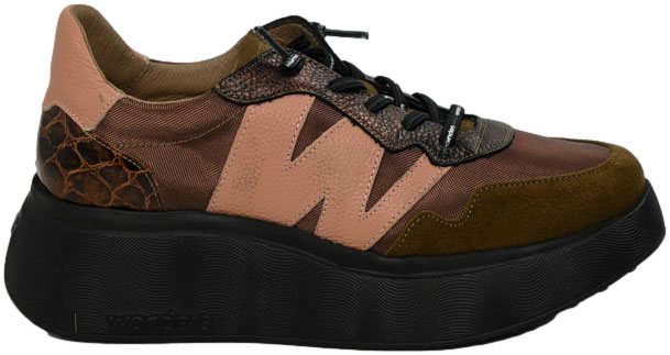 Sneakersy Damskie Wonders A-3631 Trend Conac Nylon Met Bronce