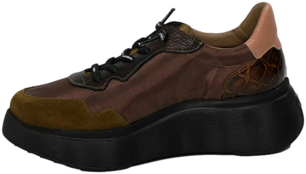 Sneakersy Damskie Wonders A-3631 Trend Conac Nylon Met Bronce