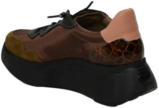 Sneakersy Damskie Wonders A-3631 Trend Conac Nylon Met Bronce