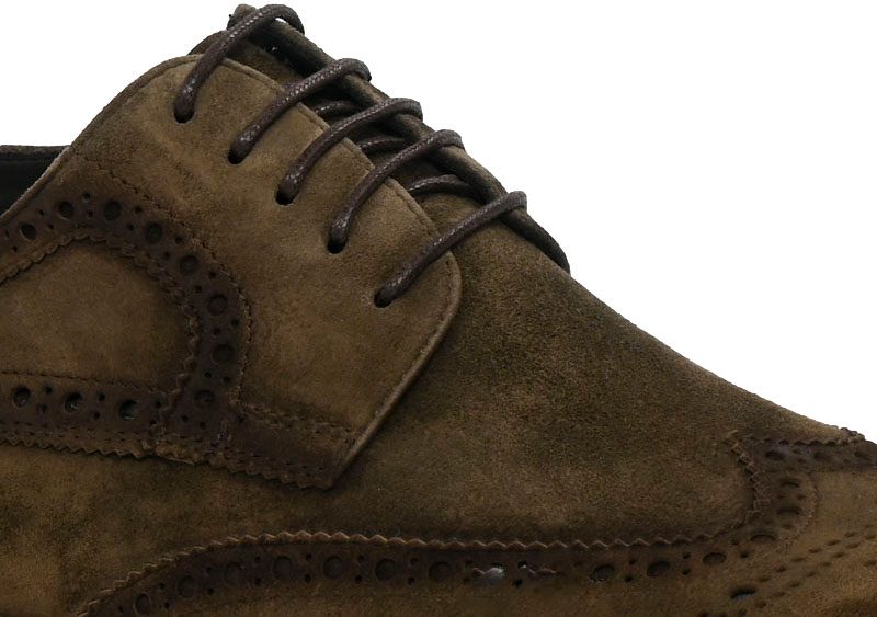 Półbuty Eleganckie John Doubare A288-B23-WX18 Khaki Skóra Naturalna