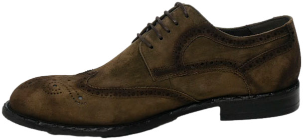 Półbuty Eleganckie John Doubare A288-B23-WX18 Khaki Skóra Naturalna