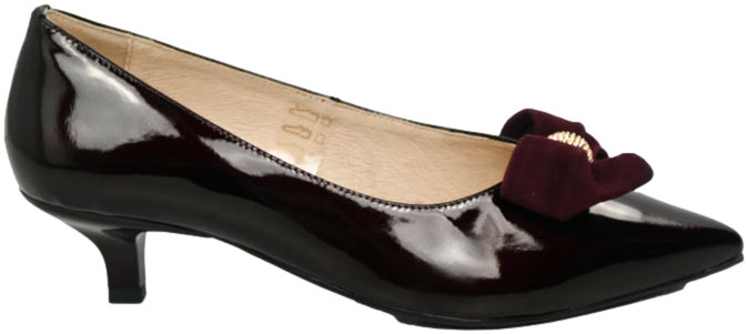 Szpilki Eleganckie Emis SLZ8493/F228 Burgund Skóra Naturalna 
