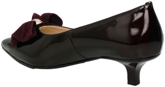 Szpilki Eleganckie Emis SLZ8493/F228 Burgund Skóra Naturalna 
