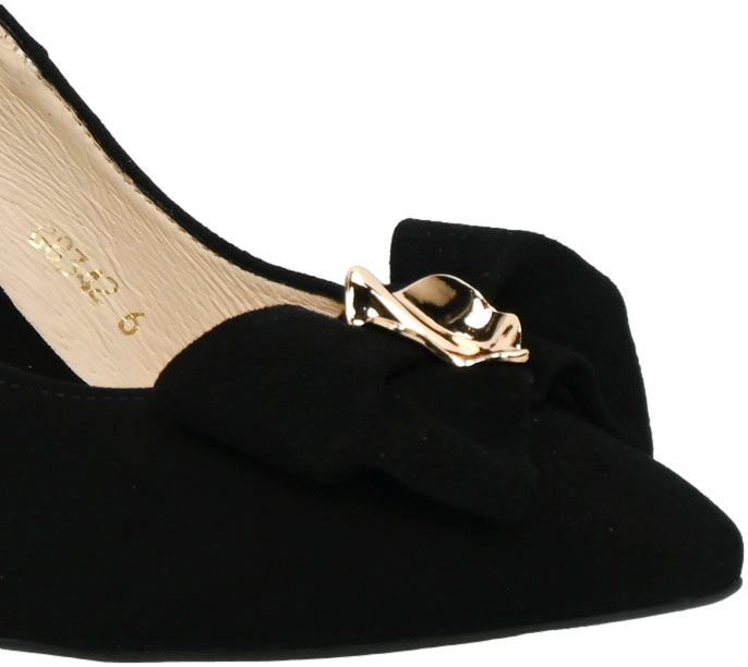 Szpilki Eleganckie Emis Z8342/154 Czarny Skóra Naturalna