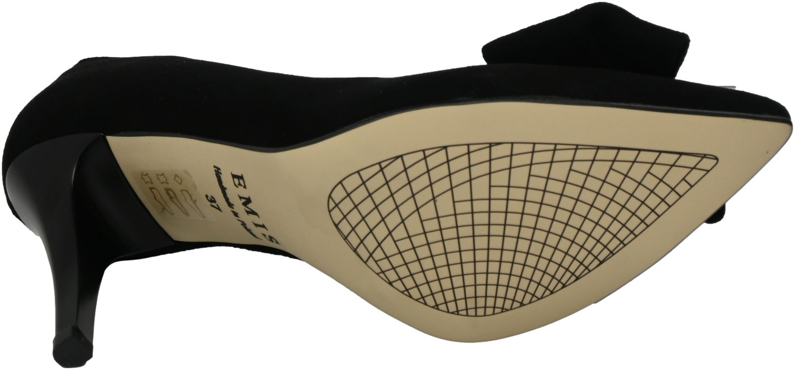 Szpilki Eleganckie Emis Z8342/154 Czarny Skóra Naturalna