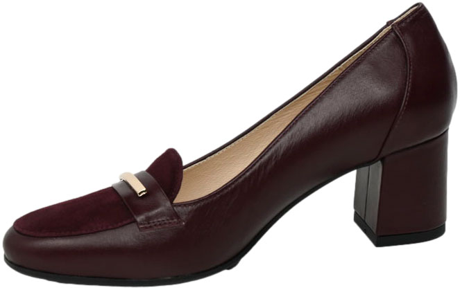 Czółenka Wygodne Emis SZ8477/F032o Burgund Skóra Naturalna 