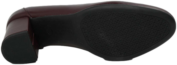 Czółenka Wygodne Emis SZ8477/F032o Burgund Skóra Naturalna 