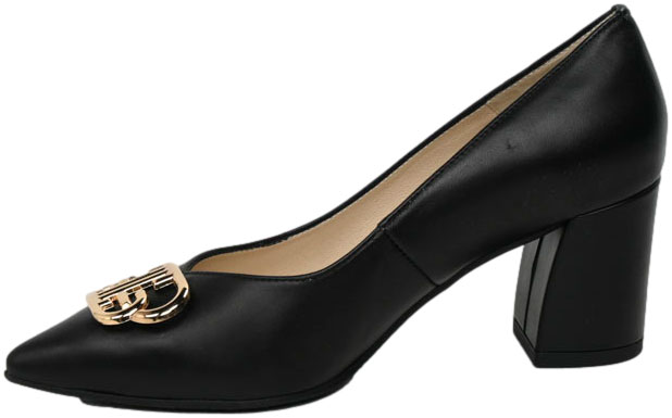 Czółenka Eleganckie Emis SK8325/F068o Czarny Skóra Naturalna 