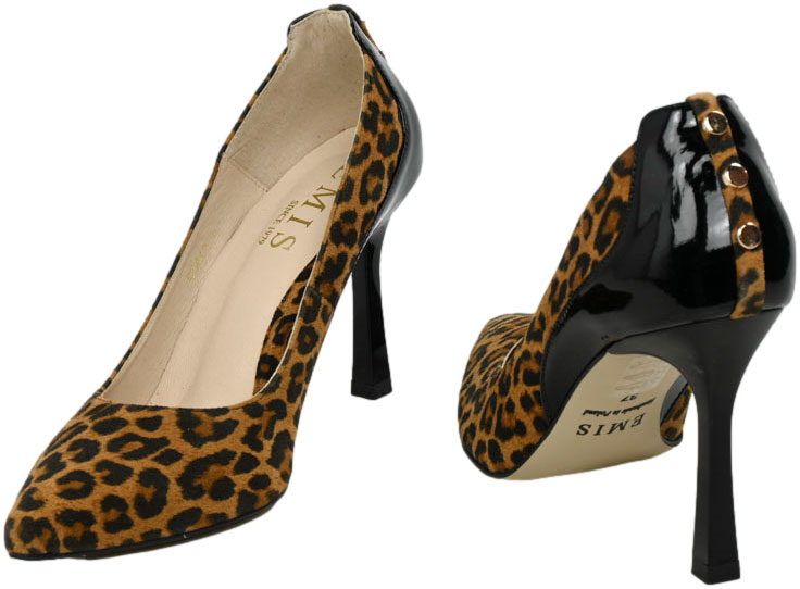 Szpilki Eleganckie Emis ZL8473/109 762Czarny Skóra Naturalna