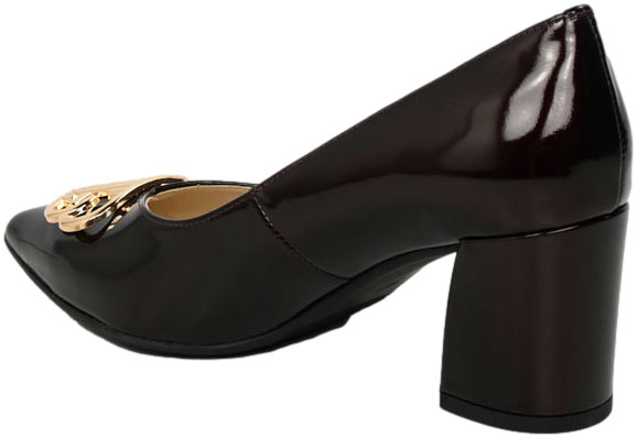 Czółenka Eleganckie Emis SK8325/F068o Burgund Skóra Naturalna 