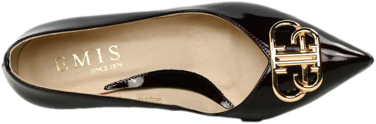 Czółenka Eleganckie Emis SK8325/F068o Burgund Skóra Naturalna 