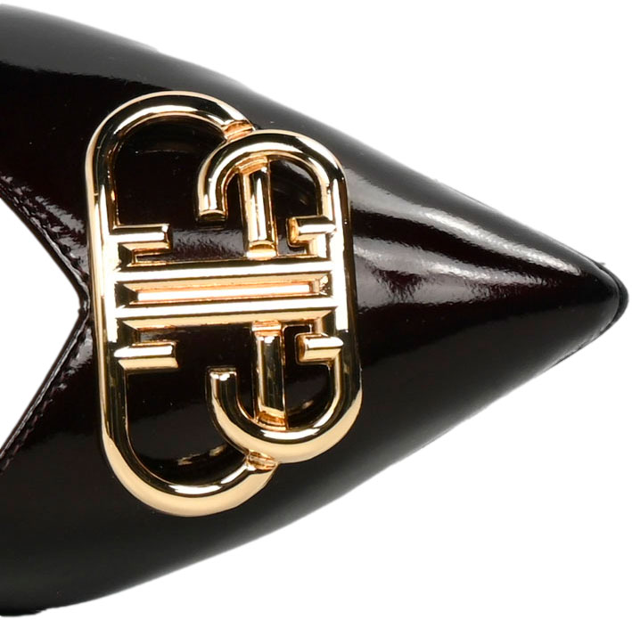 Czółenka Eleganckie Emis SK8325/F068o Burgund Skóra Naturalna 