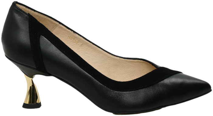 Szpilki Eleganckie Emis SZ8134/082o Czarny Skóra Naturalna