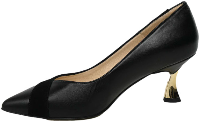 Szpilki Eleganckie Emis SZ8134/082o Czarny Skóra Naturalna