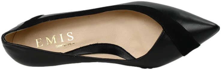 Szpilki Eleganckie Emis SZ8134/082o Czarny Skóra Naturalna