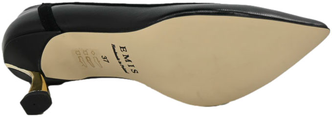 Szpilki Eleganckie Emis SZ8134/082o Czarny Skóra Naturalna