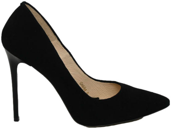 Szpilki Eleganckie Emis Z6684/447 Czarny Skóra Naturalna 