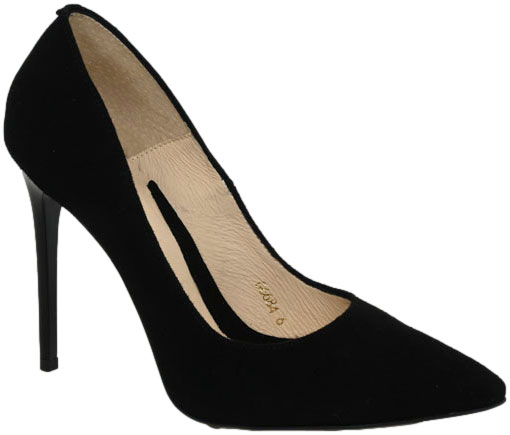 Szpilki Eleganckie Emis Z6684/447 Czarny Skóra Naturalna 