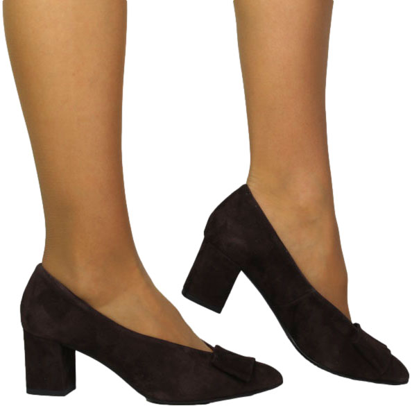 Czółenka Wygodne Emis Z8492/F979o Brąz Skóra Naturalna 