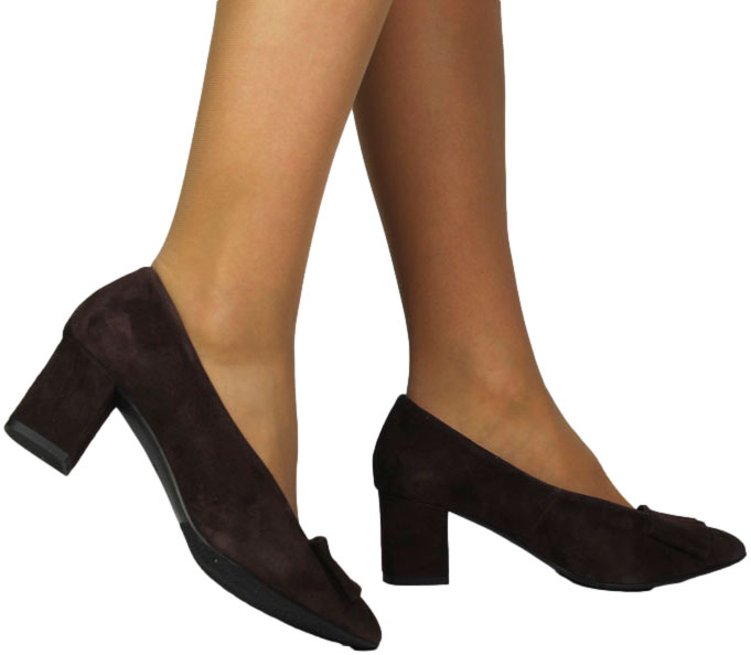 Czółenka Wygodne Emis Z8492/F979o Brąz Skóra Naturalna 