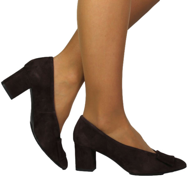 Czółenka Wygodne Emis Z8492/F979o Brąz Skóra Naturalna 