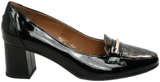 Czółenka Wygodne Emis SZ8477/F032 Czarny 734 Skóra Naturalna 