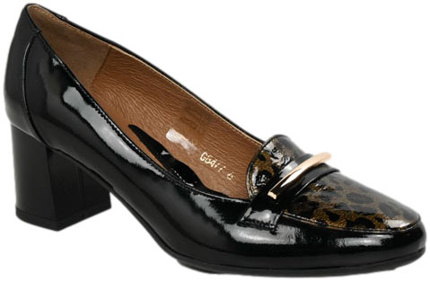 Czółenka Wygodne Emis SZ8477/F032 Czarny 734 Skóra Naturalna 