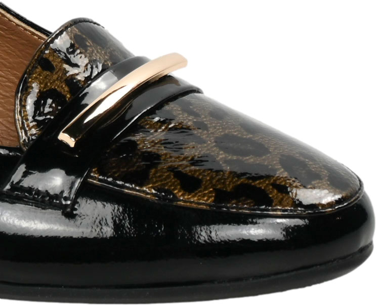 Czółenka Wygodne Emis SZ8477/F032 Czarny 734 Skóra Naturalna 