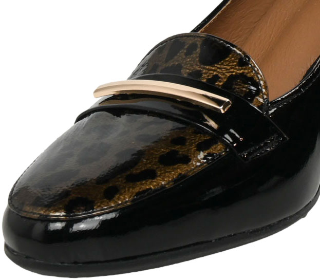 Czółenka Wygodne Emis SZ8477/F032 Czarny 734 Skóra Naturalna 