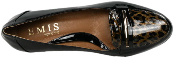 Czółenka Wygodne Emis SZ8477/F032 Czarny 734 Skóra Naturalna 