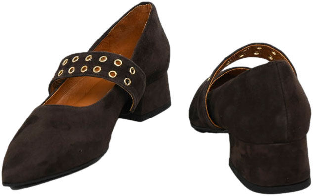 Czółenka Stylowe Emis Z8510/F956o Brąz  Skóra Naturalna 