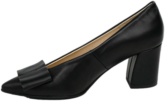 Czółenka Wygodne Emis SK8492/F068 Czarny Skóra Naturalna 