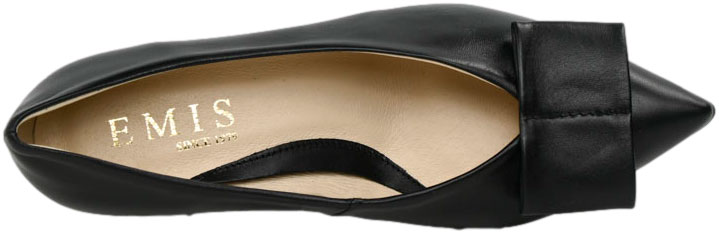 Czółenka Wygodne Emis SK8492/F068 Czarny Skóra Naturalna 