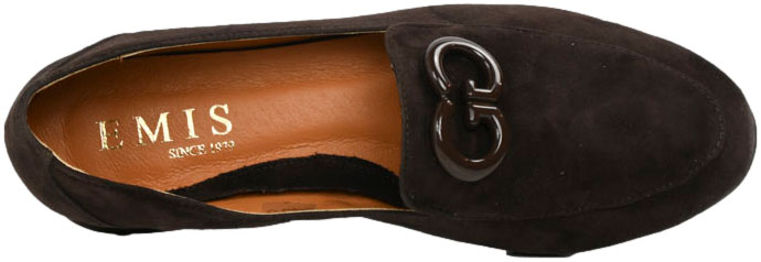 Mokasyny Stylowe Emis Z8484/F009 Brąz  Skóra Naturalna 