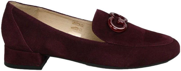 Mokasyny Stylowe Emis Z8484/F009 Burgund Skóra Naturalna 