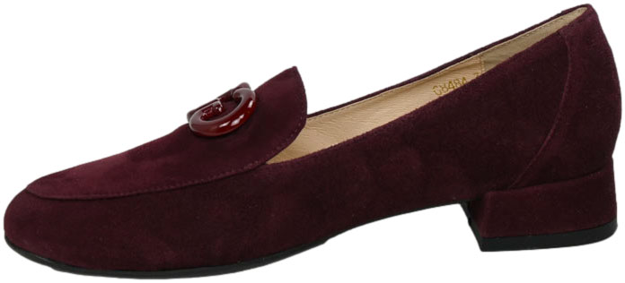 Mokasyny Stylowe Emis Z8484/F009 Burgund Skóra Naturalna 