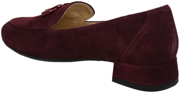 Mokasyny Stylowe Emis Z8484/F009 Burgund Skóra Naturalna 