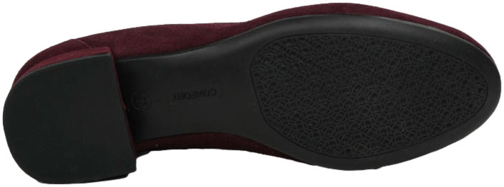 Mokasyny Stylowe Emis Z8484/F009 Burgund Skóra Naturalna 