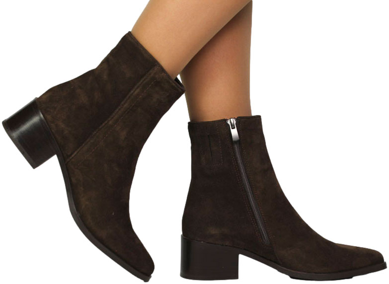 Botki Eleganckie Venezia V425-00653-02TDM Brąz Skóra naturalna