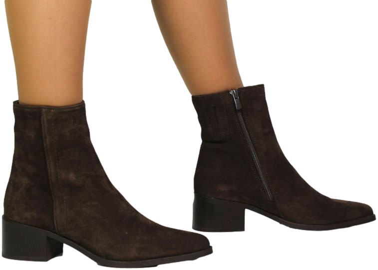 Botki Eleganckie Venezia V425-00653-02TDM Brąz Skóra naturalna