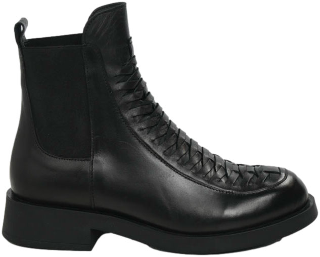 Botki Stylowe Venezia V474-01543-01 Czarne Skóra naturalna