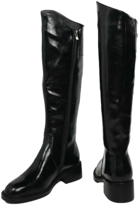 Kozaki Stylowe Venezia V405-00211-01 Czarne Skóra naturalna