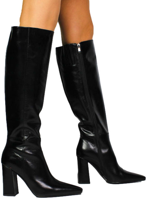 Kozaki Stylowe Venezia V431-00702-01 Czarne Skóra naturalna