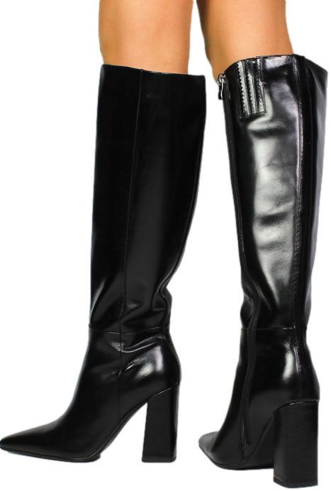 Kozaki Stylowe Venezia V431-00702-01 Czarne Skóra naturalna