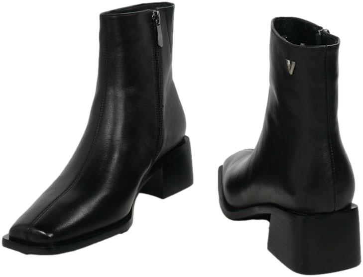 Botki Wygodne Venezia V439-00781-01 Czarne Skóra naturalna
