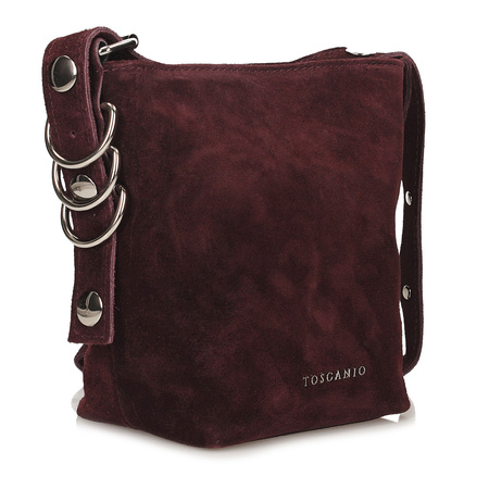 Torebka Toscanio G99 Bordo D54 Skóra Naturalna 