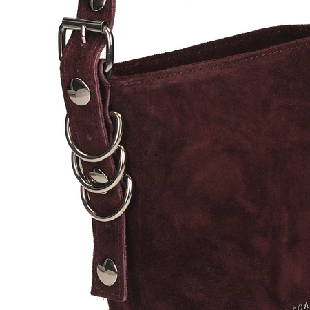 Torebka Toscanio G99 Bordo D54 Skóra Naturalna 